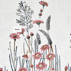 Floral Block Print Cotton Bedsheet Set – King Size with 2 Pillow Covers