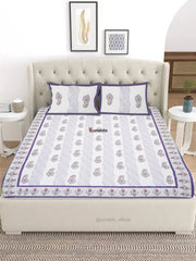Pure Cotton Block Print Bedcover -King Size 90x108 Inch