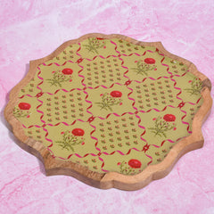 Premium Green Floral Tray Set – 12" (Pack of 2)