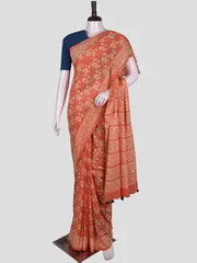 Hand Block Cotton Saree with Blouse