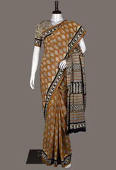 Hand Block Cotton Saree with Blouse