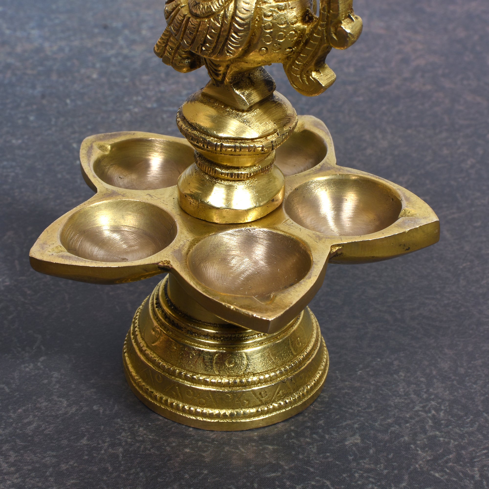 Brass Peacock Oil Lamp – Traditional Indian Diya for Pooja & Decor 5 (inch)