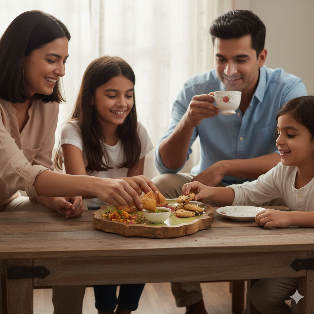 Premium 10" Wooden Enamel Tray – Green Marigold Floral Design
