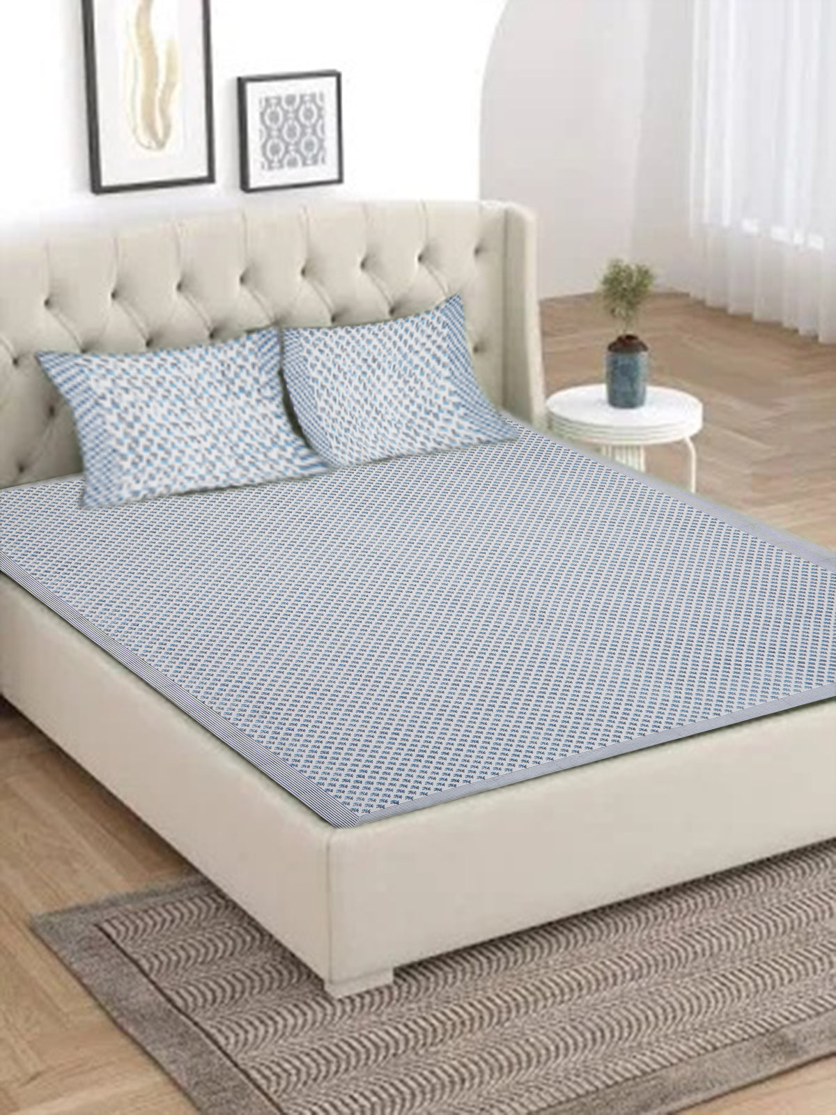 Handcrafted Block Print Bedsheet in Soft Cotton - King Size