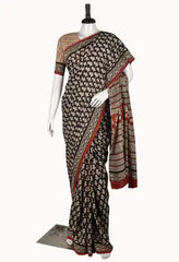 Hand Block Cotton Saree with Blouse