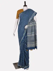Hand Block Cotton Saree with Blouse