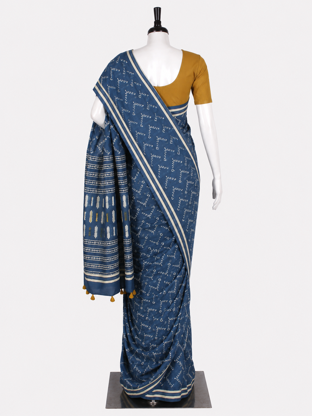 Hand Block Cotton Saree with Blouse