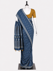 Hand Block Cotton Saree with Blouse