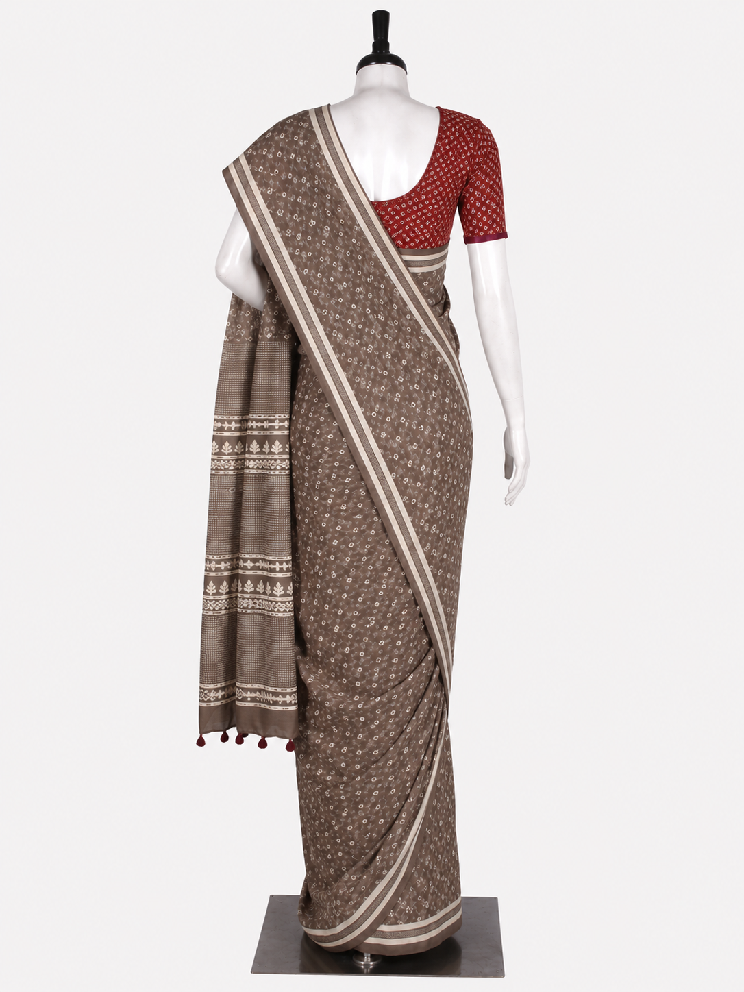 Hand Block Cotton Saree with Blouse