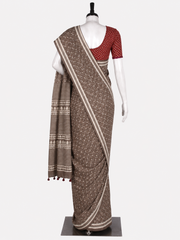 Hand Block Cotton Saree with Blouse