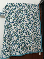 Hand Block Printed Cotton Bedsheet King Size (90x108") with 2 Pillow Covers | 100% Pure Cotton