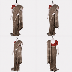 Hand Block Cotton Saree with Blouse