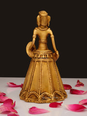Brass Tribal Man Hand Bell - 5.25 Inch
