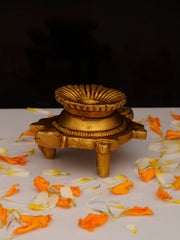 Brass Tortoise with Shankh - 2.75 Inch