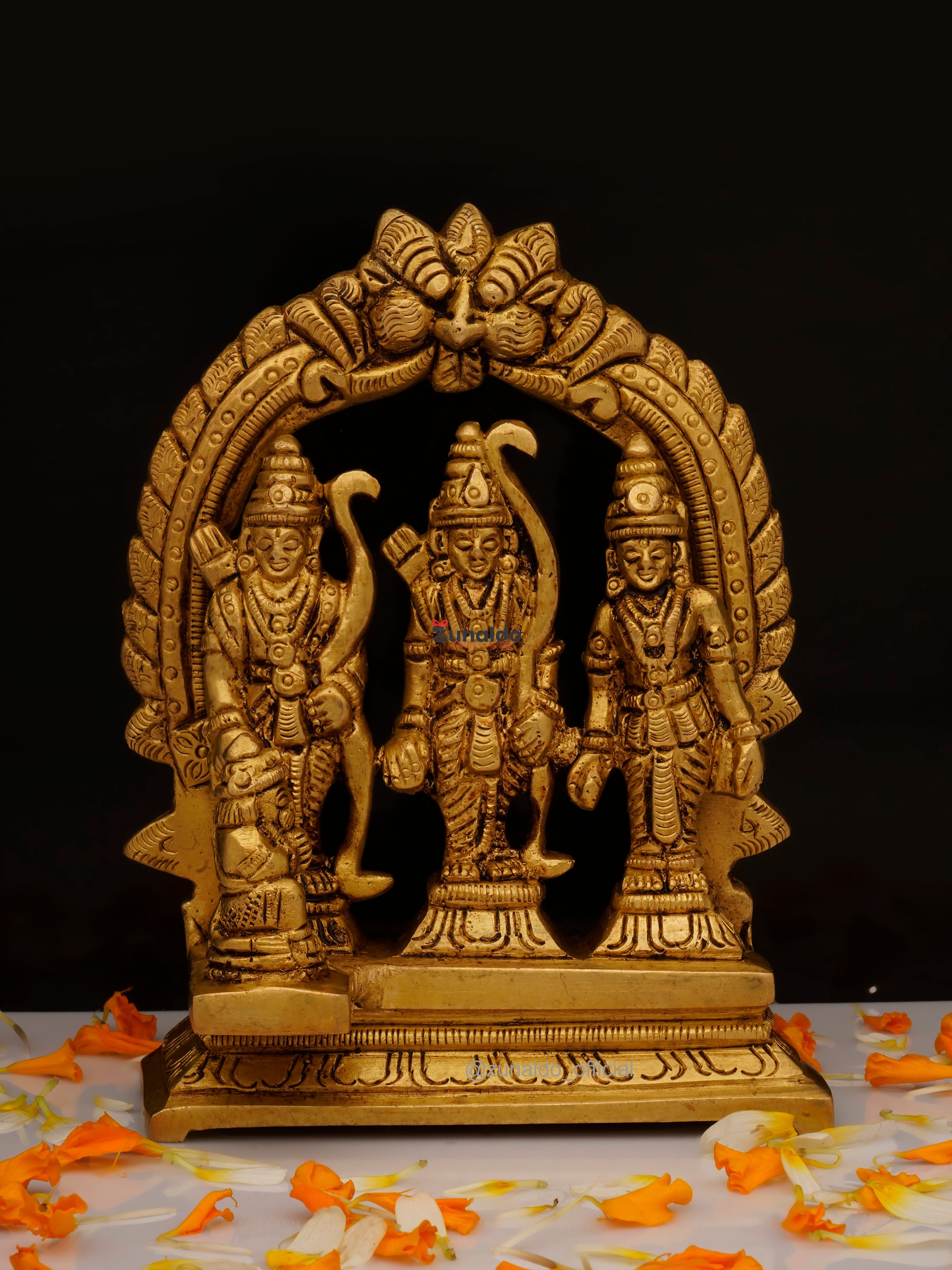 Brass Ram Darbar with Yeli Ring - 5 Inch