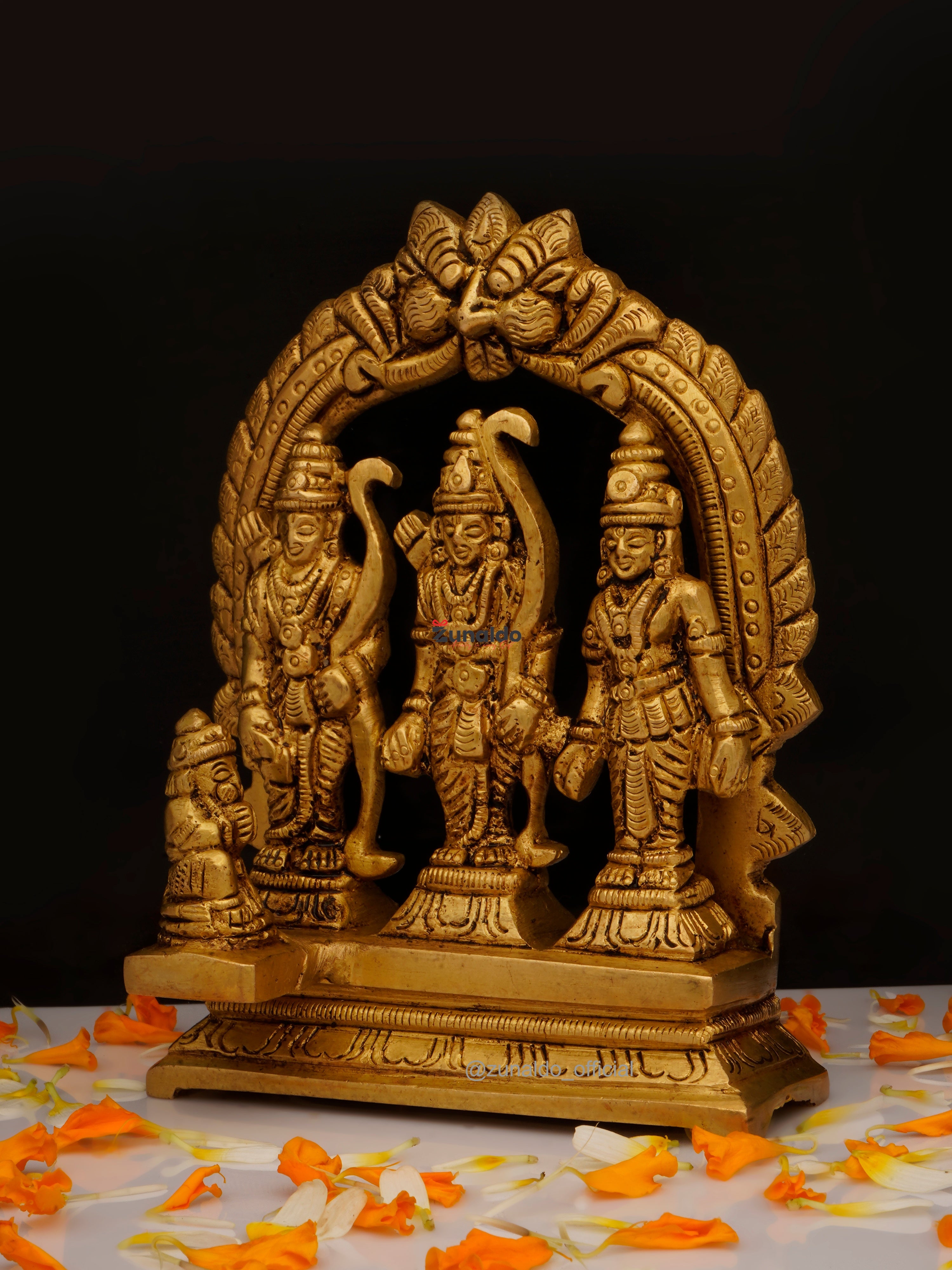 Brass Ram Darbar with Yeli Ring - 5 Inch
