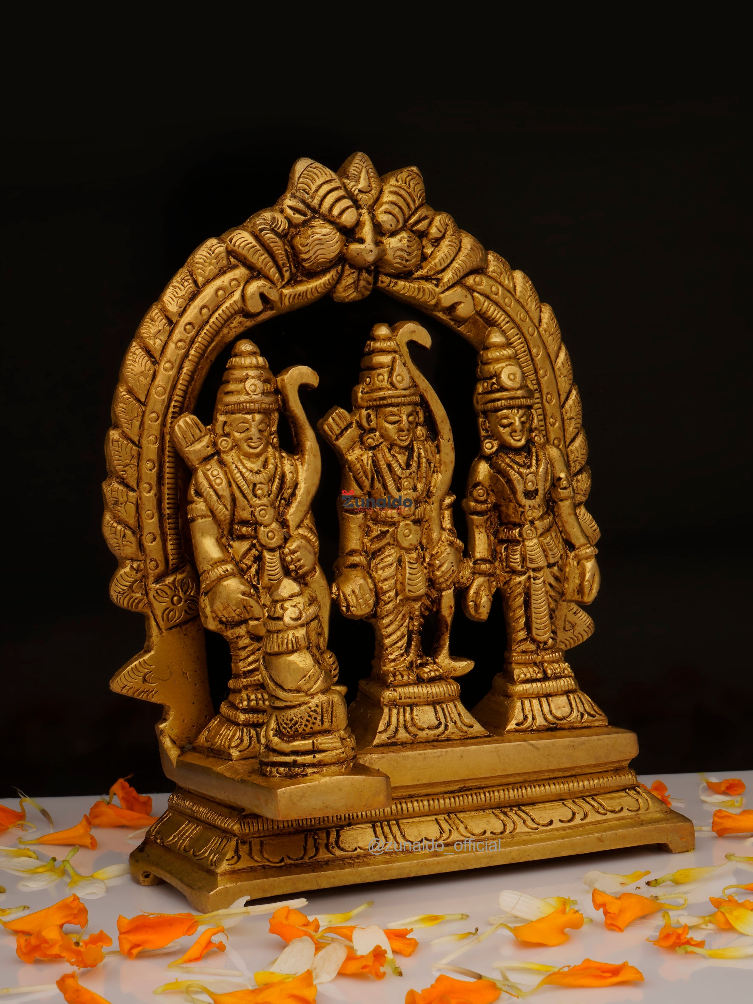 Brass Ram Darbar with Yeli Ring - 5 Inch