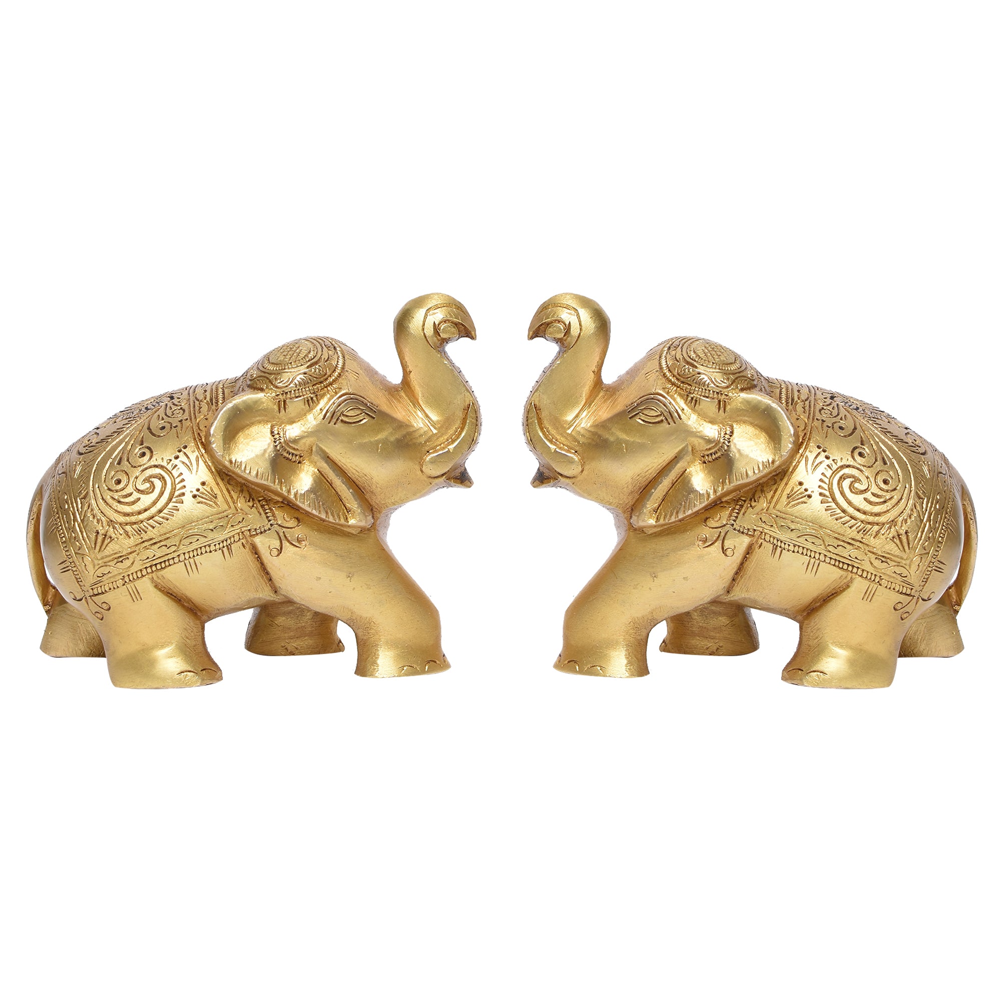 ELEPHANT Pair CARVED Size : 5"