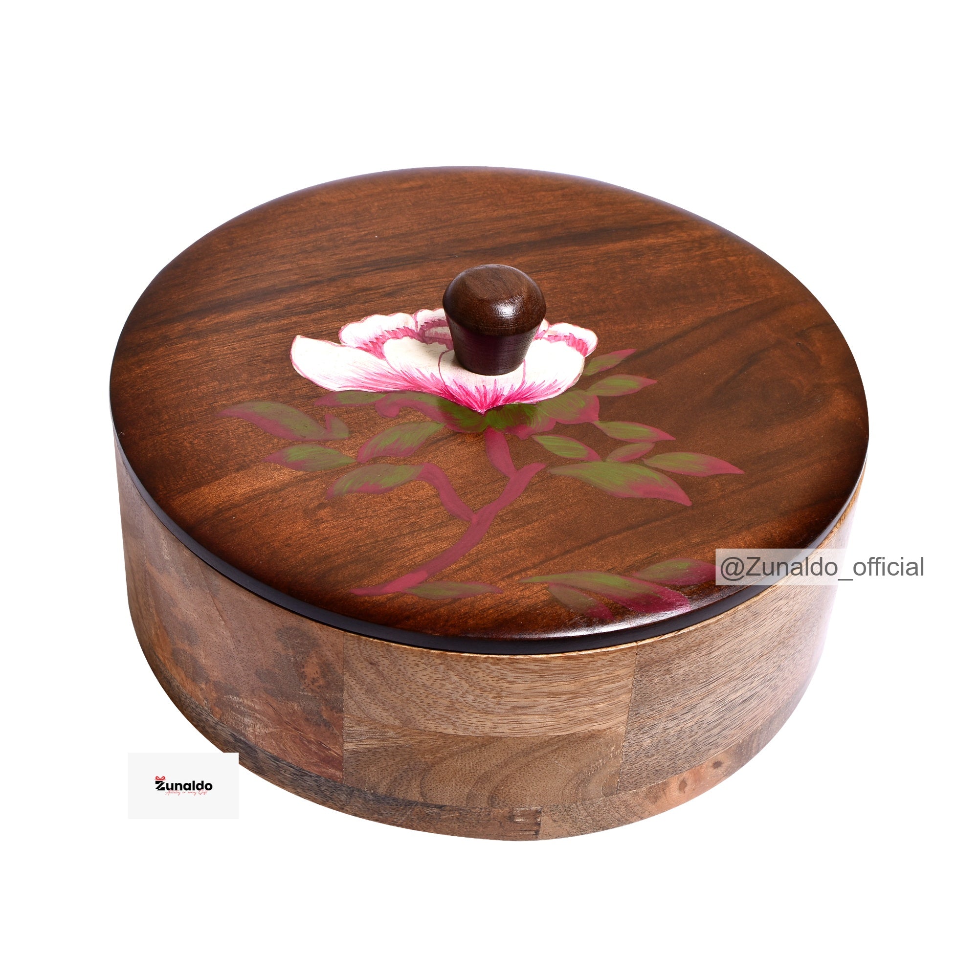 Premium Wooden Roti Box - Handcrafted Chapati Storage