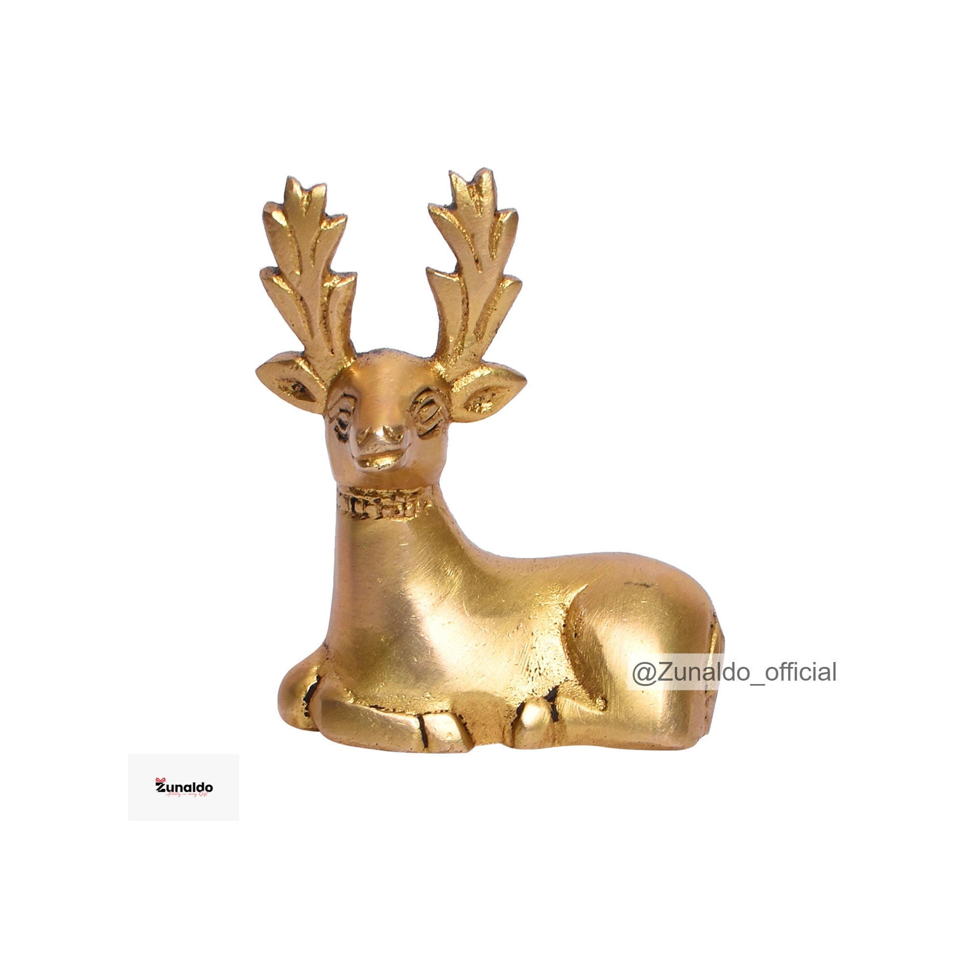 Brass Deer Sitting Pair - 2.5 Inch
