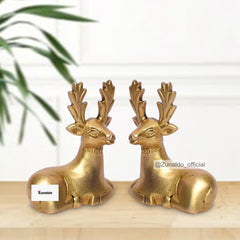 Brass Deer Sitting Pair - 2.5 Inch
