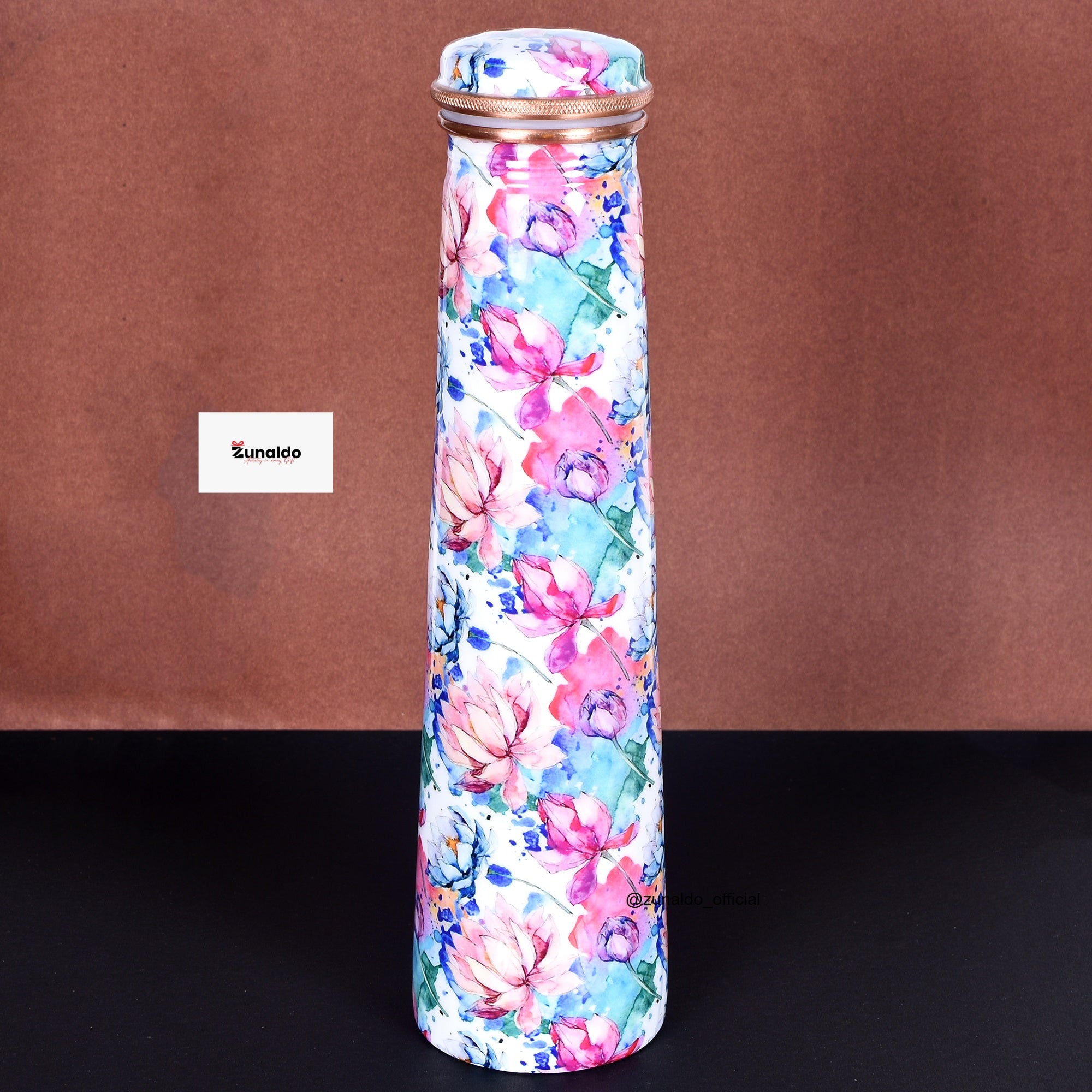 Butterfly & Bloom Floral Copper Bottle