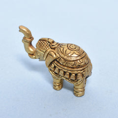 ELEPHANT CARVED TRUNK UP Size : 3.75x1.5x2In