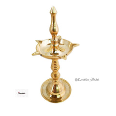 Traditional Brass Oil Lamp Kuttu Vilakku - 10 Inch