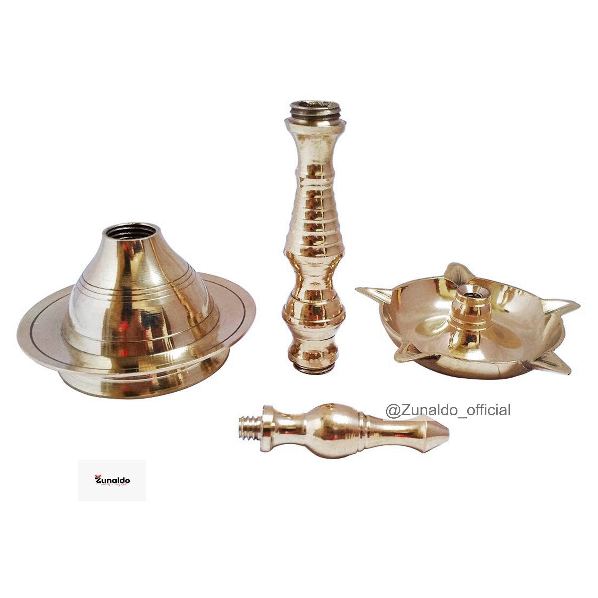 Traditional Brass Oil Lamp Kuttu Vilakku - 10 Inch