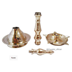 Traditional Brass Oil Lamp Kuttu Vilakku - 10 Inch