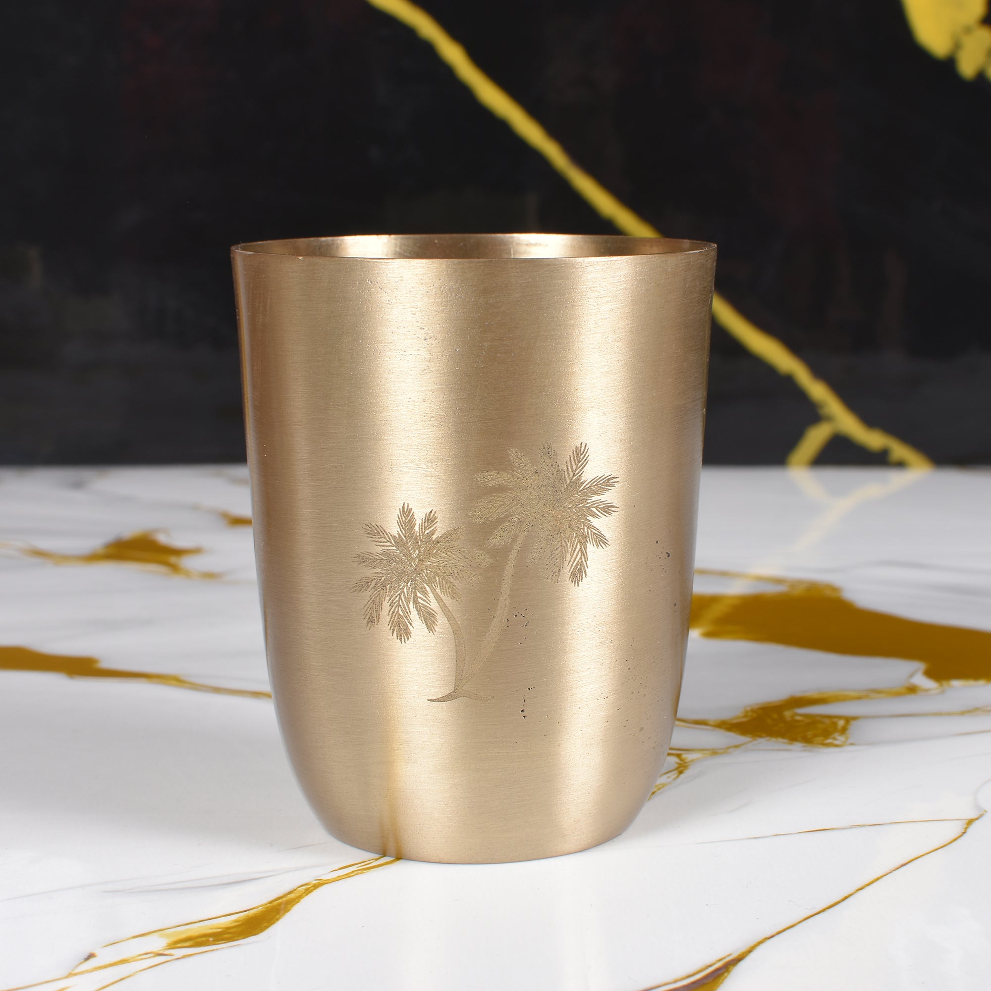 Golden Handcrafted Kansa Glass
