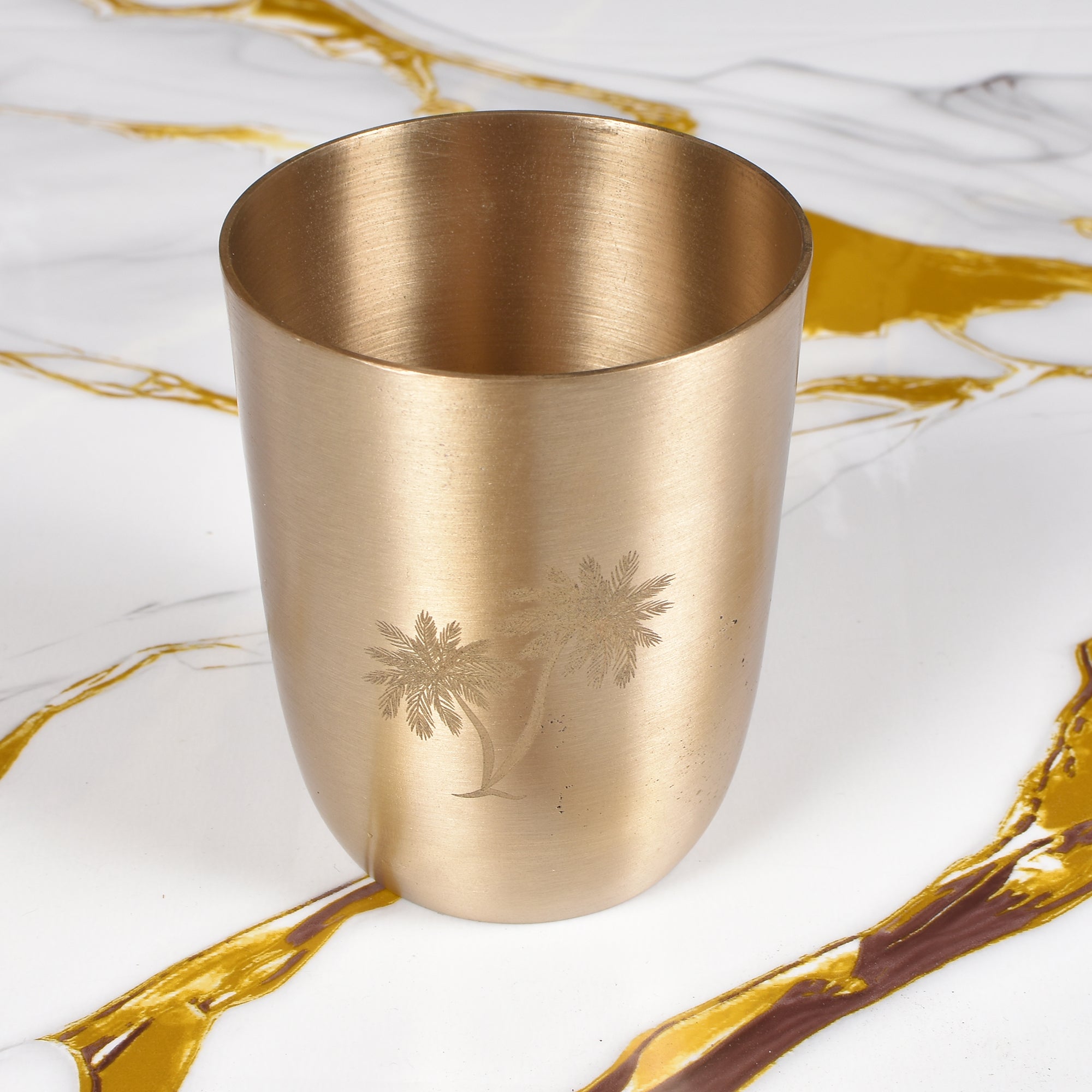 Golden Handcrafted Kansa Glass