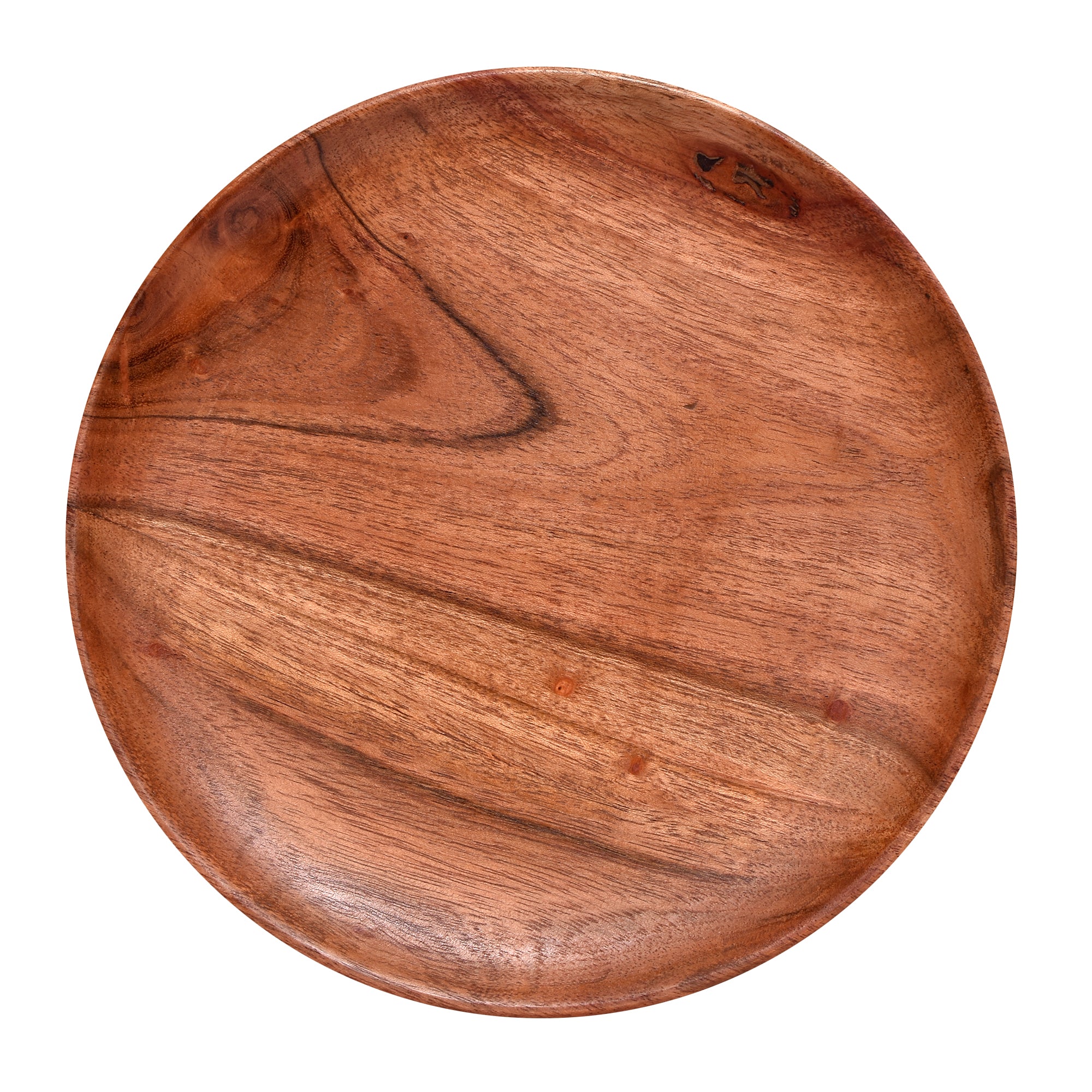 Rustic Wooden Snack Plates – Eco-Friendly & Aesthetic  8 (INCH) SET OF 6