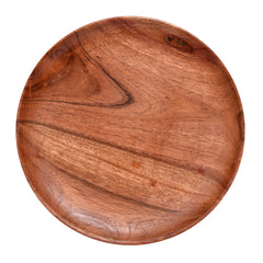 Artisanal Wooden Plate Set – Natural Grain Finish 8 (INCH) SET OF 4