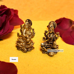 Brass LW Laxmi Ganesh in Gift Box - 1.2 Inch