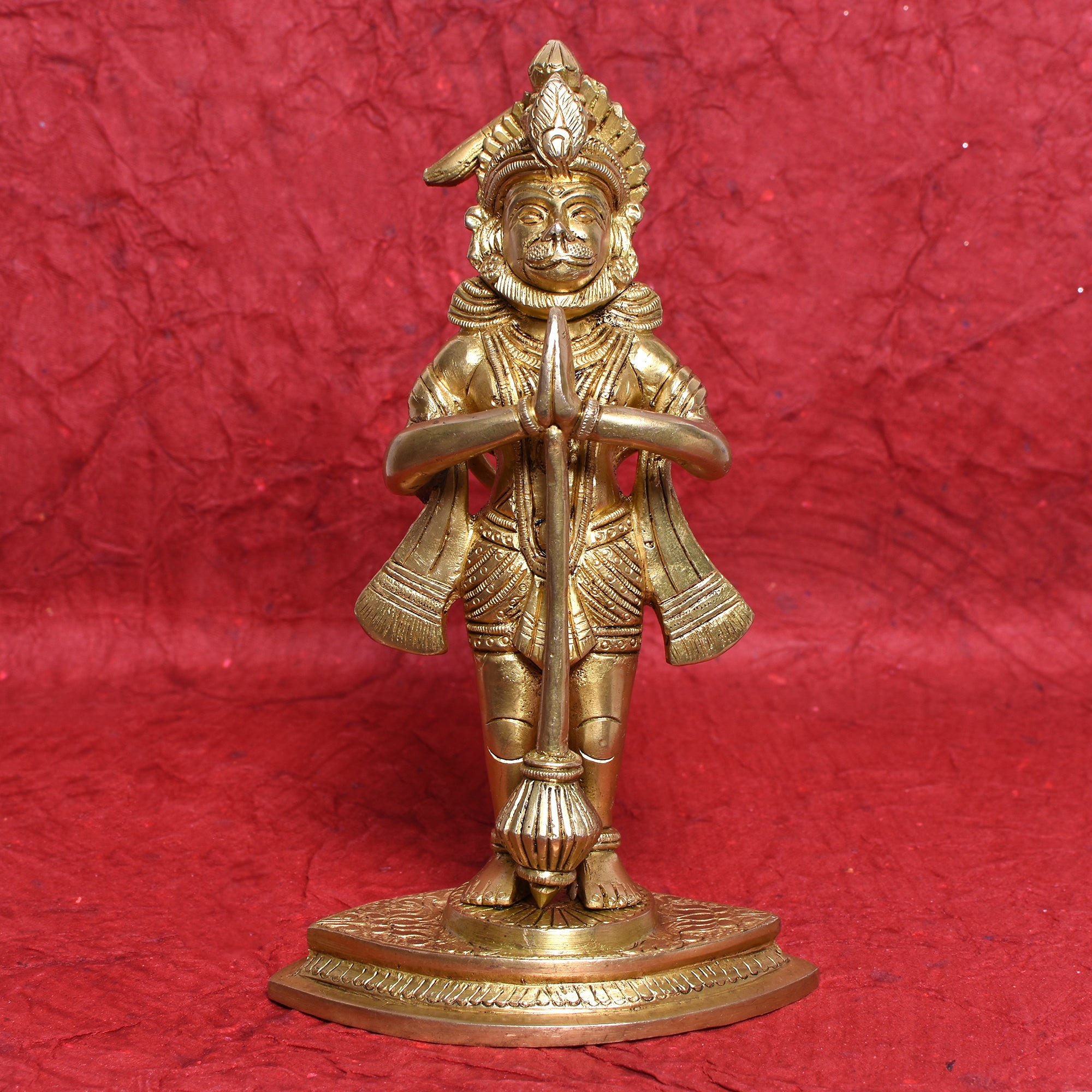 Brass Hanuman Idol – Symbol of Devotion & Strength