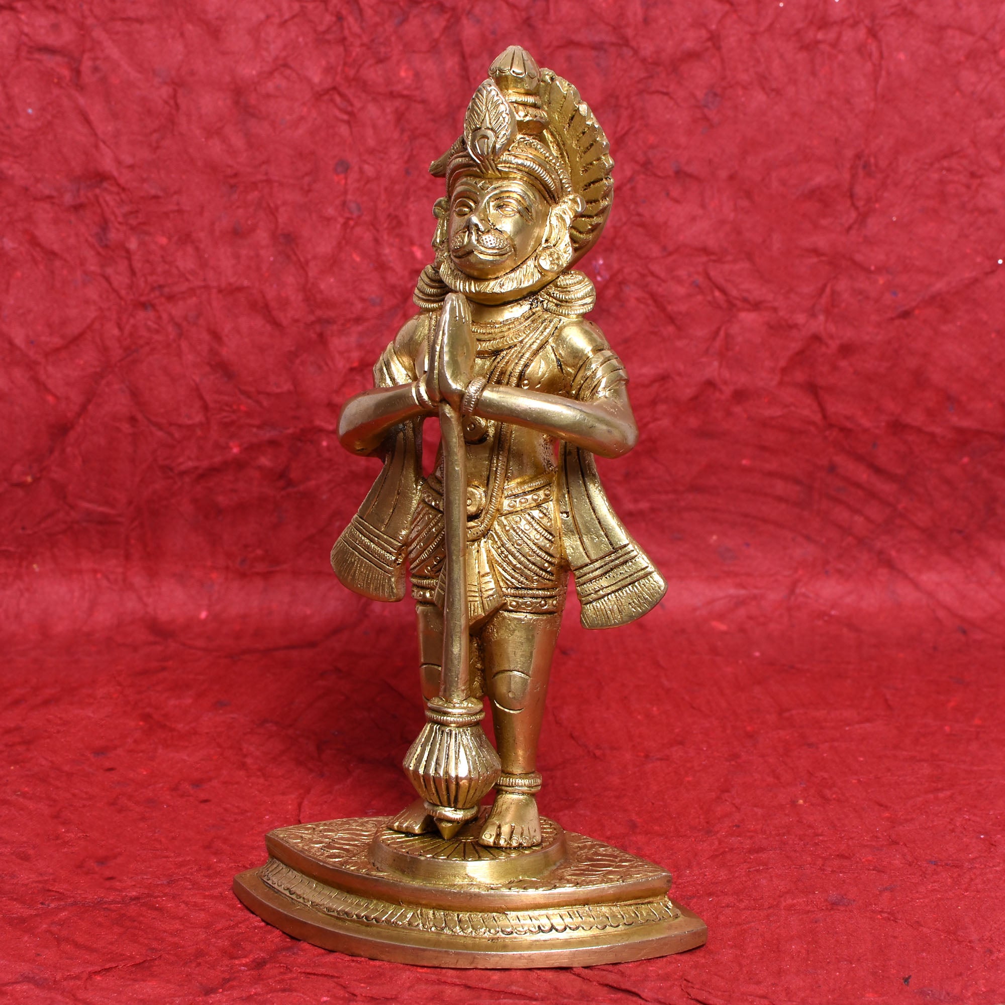 Brass Hanuman Idol – Symbol of Devotion & Strength