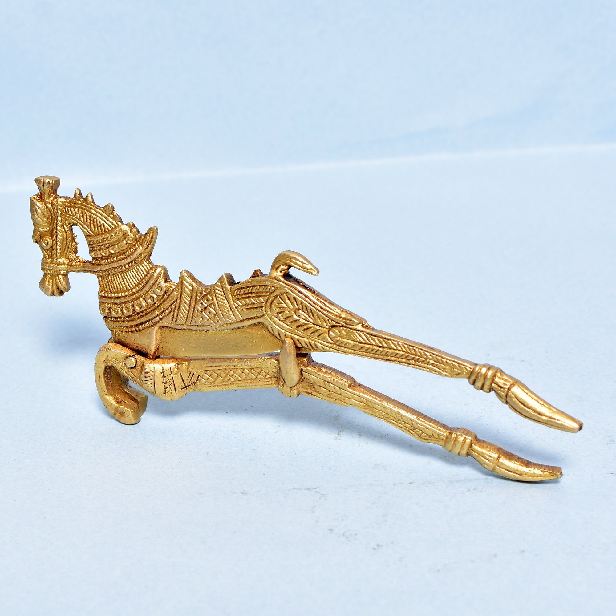NUT CUTTER HORSE RIDER W/LION 6.75"