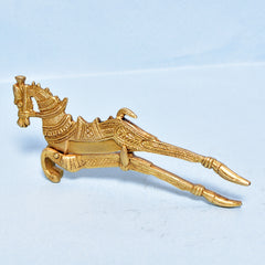 NUT CUTTER HORSE RIDER W/LION 6.75"