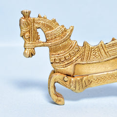 NUT CUTTER HORSE RIDER W/LION 6.75"