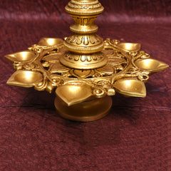 Brass Peacock Diya – Traditional Kuthuvilakku for Puja & Decor