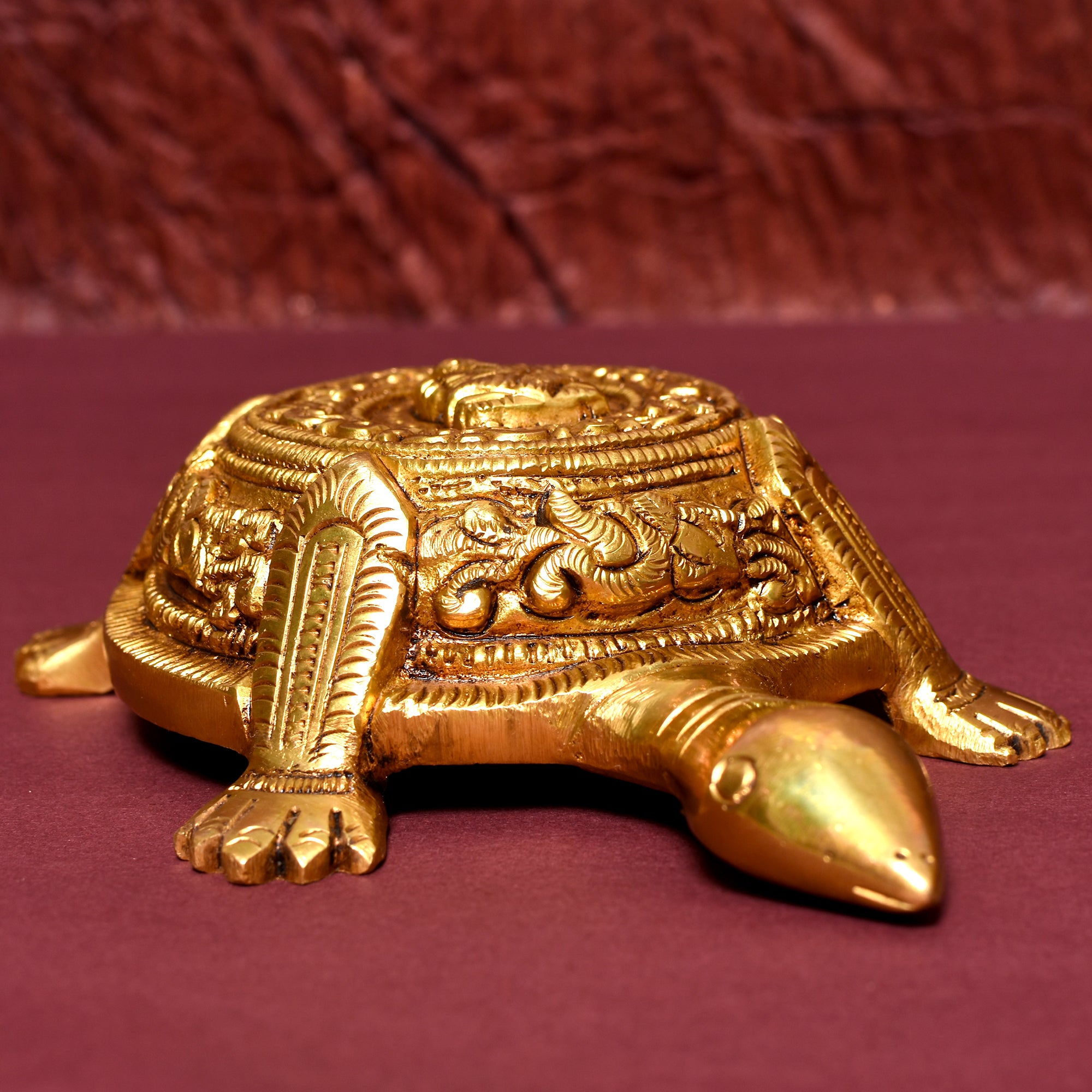 Decorative Brass Tortoise – Traditional Indian Home Accent