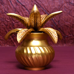 Sacred Kalash Symbol – Golden Finish for Rituals & Gifting