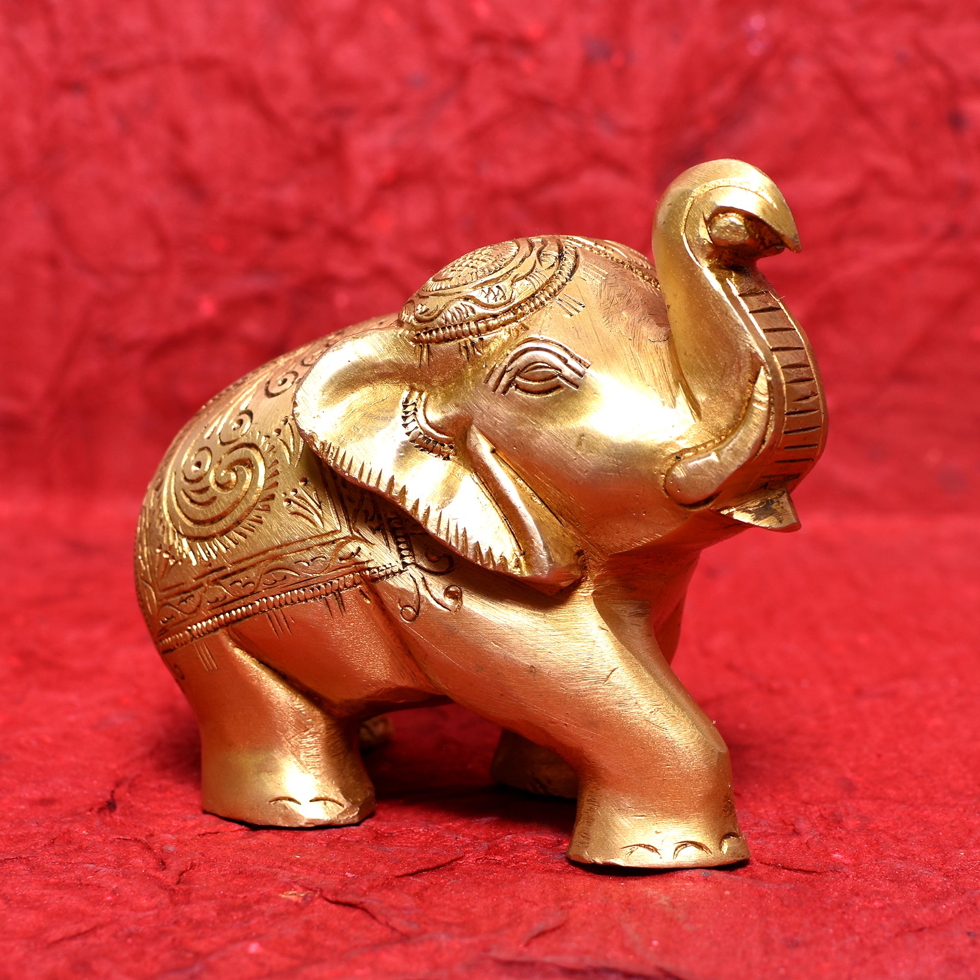 ELEPHANT Pair CARVED Size : 5"