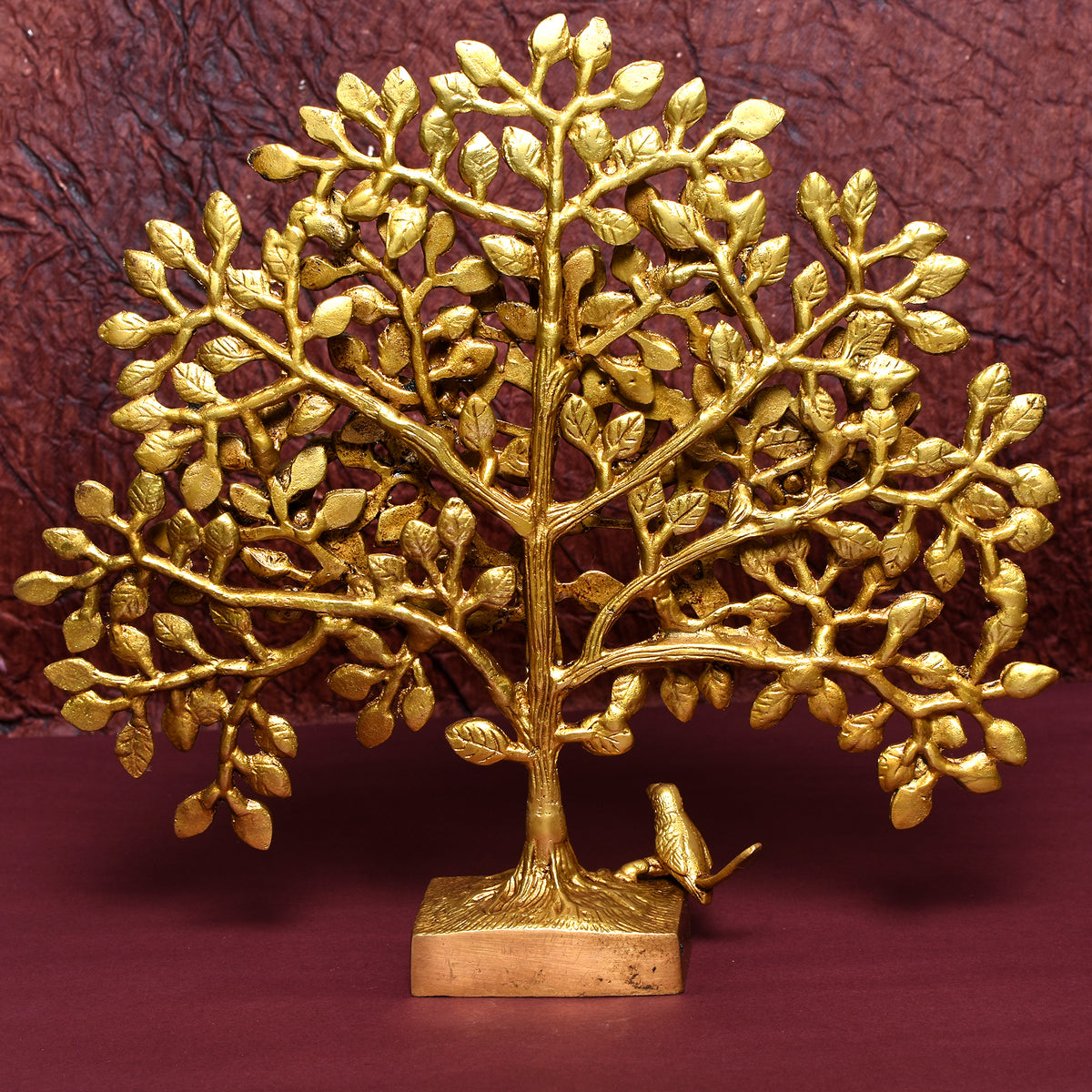 Pure Brass Kalpavriksha  tree with Birds - Tree of Life 11" (1.7Kg)