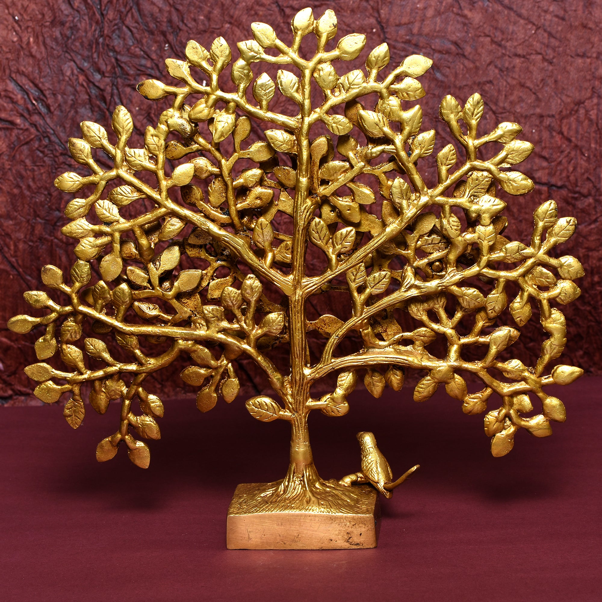 Pure Brass Kalpavriksha  tree with Birds - Tree of Life 11" (1.7Kg)