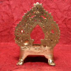 GOLDEN THRONE W/YELLY & ELEPHANT FRAME , FLOWER DIA-8"