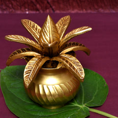 Sacred Kalash Symbol – Golden Finish for Rituals & Gifting