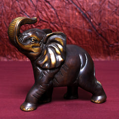 Decorative Elephant with Raised Trunk – Premium Collectible for Spiritual Spaces