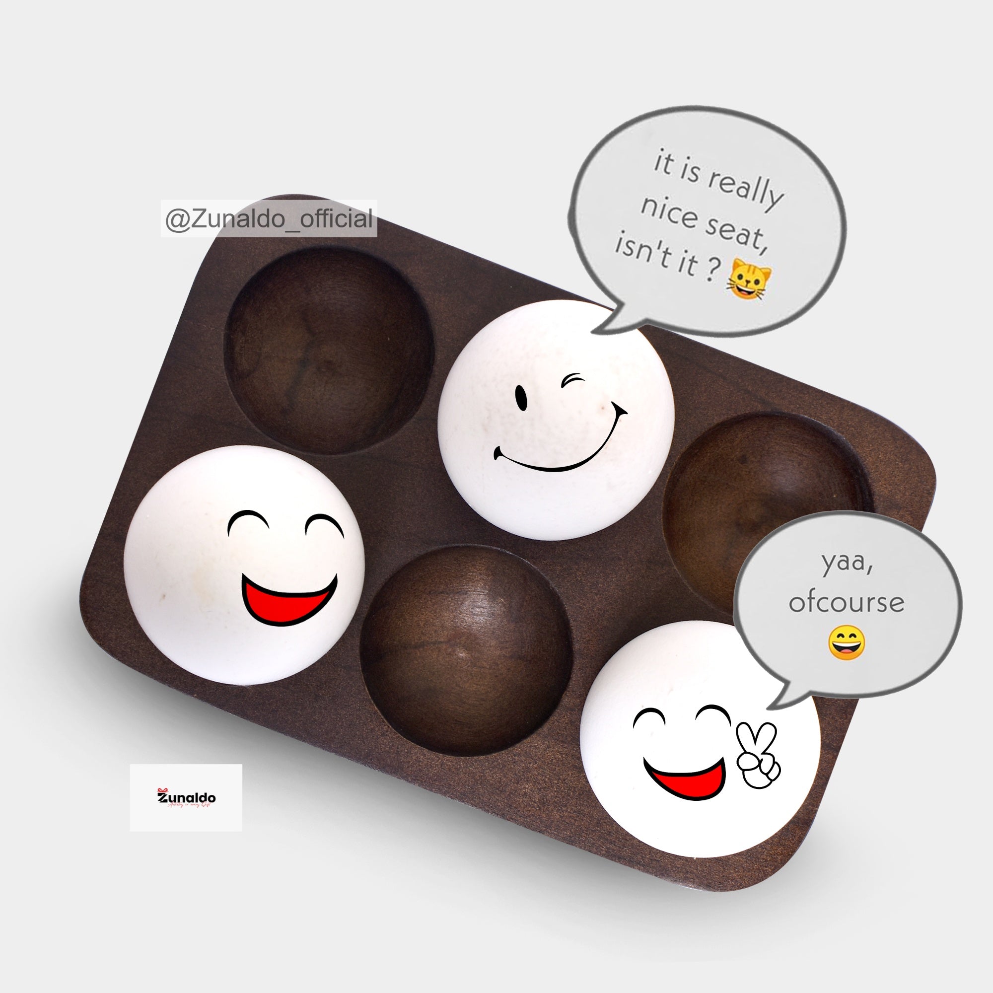 Wooden Egg Tray - Holds 6 Eggs